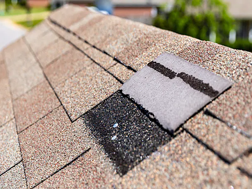 Missing shingle roof repair in Northern Illinois